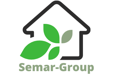 Green and Black Minimal Garden Home Logo